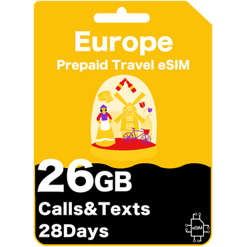 Europe Prepaid Travel eSIM Card - Orange