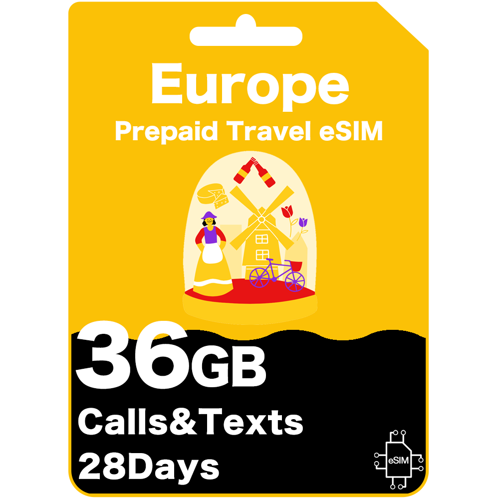 Europe travel eSIM card - Orange