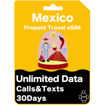 Mexico & USA Prepaid Travel eSIM Card-AT&T